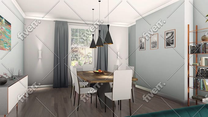 design versatile 3d interior, architectural model 3ds max