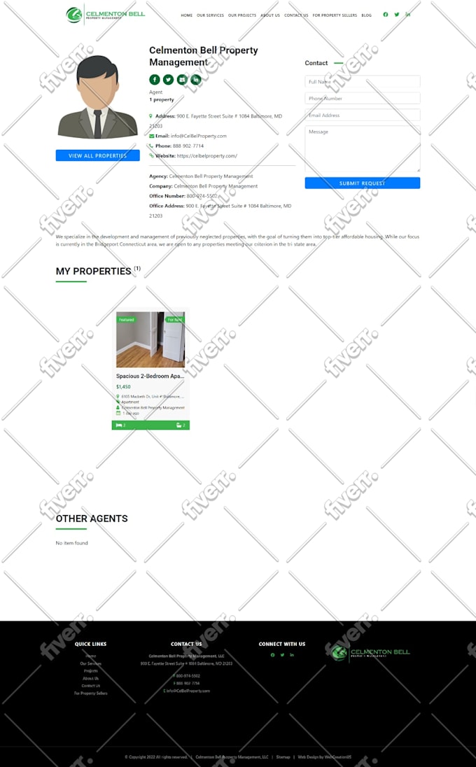 build a professional real estate property listing and rental application website