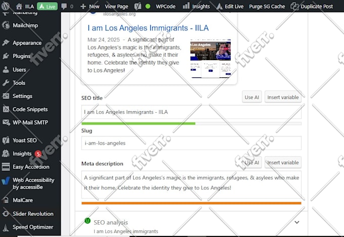do quality on page seo of your wordpress websites
