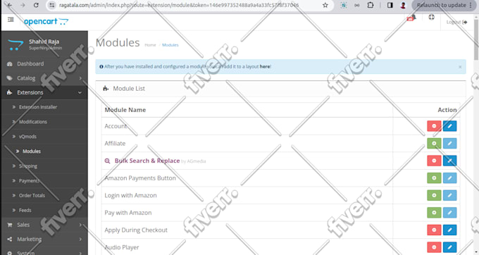 develop new extension in opencart