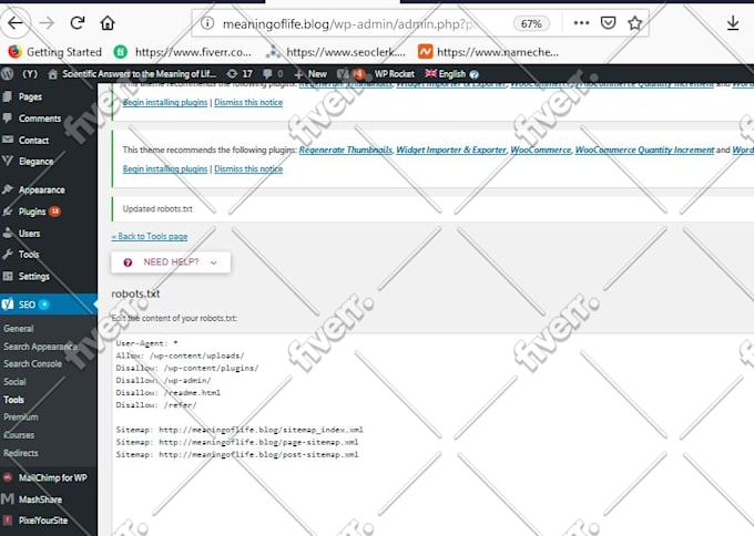do complete on page SEO for wordpress website