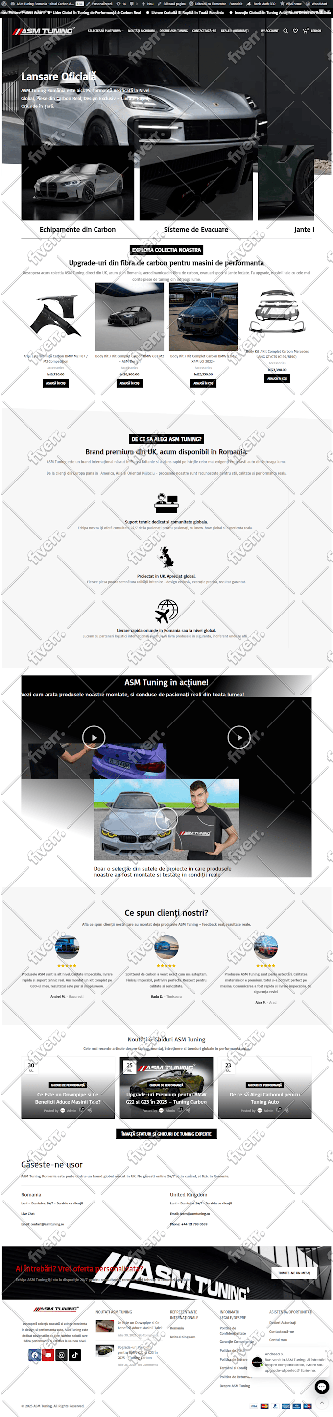 design a wordpress woocommerce website using elementor pro