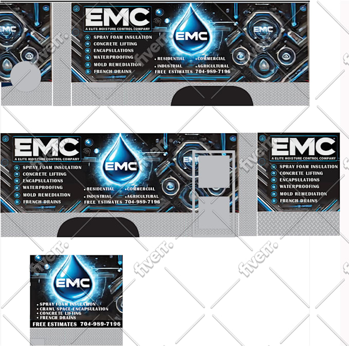 create professional box trailer, long trailer, gaming trailer wrap design