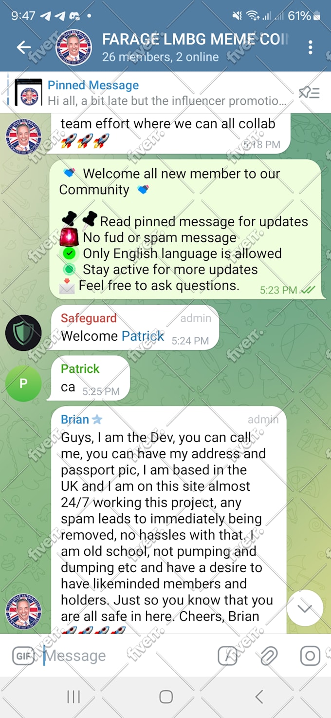 be your crypto telegram project admin or moderator