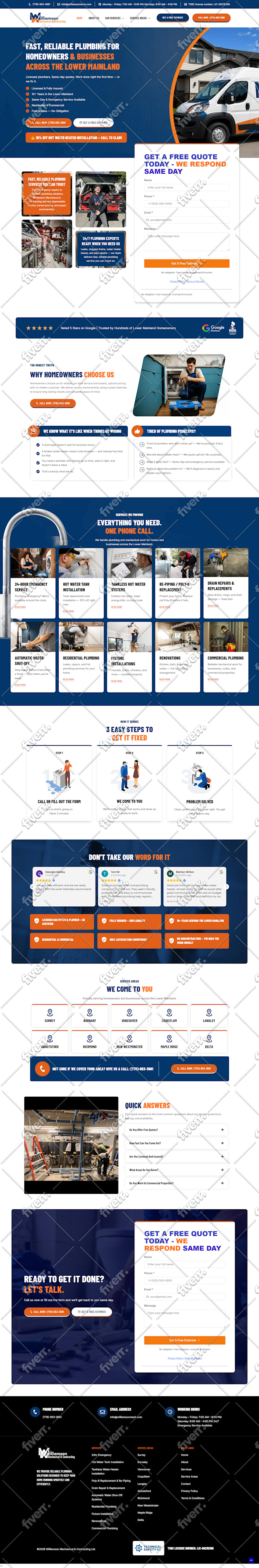 build wordpress website design and website development