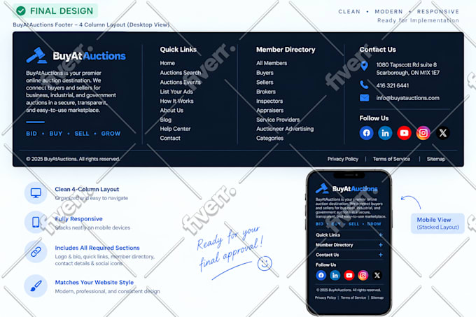 design and customize brilliant directories website