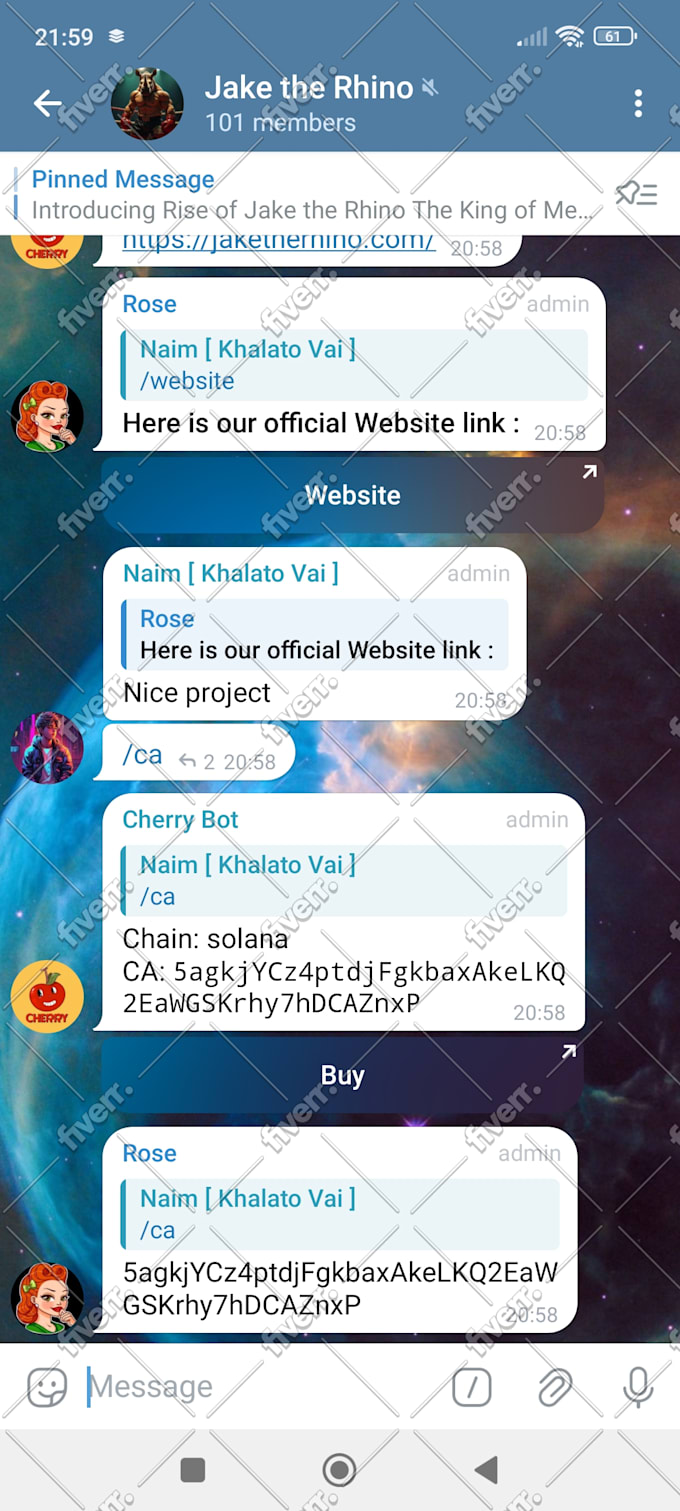 be your telegram admin