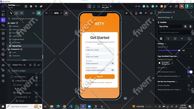 do mobile app development using flutterflow for both android and ios flutterflow