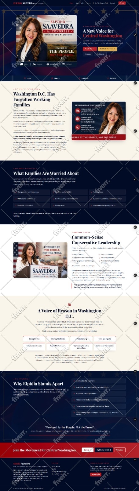 create responsive political campaign website