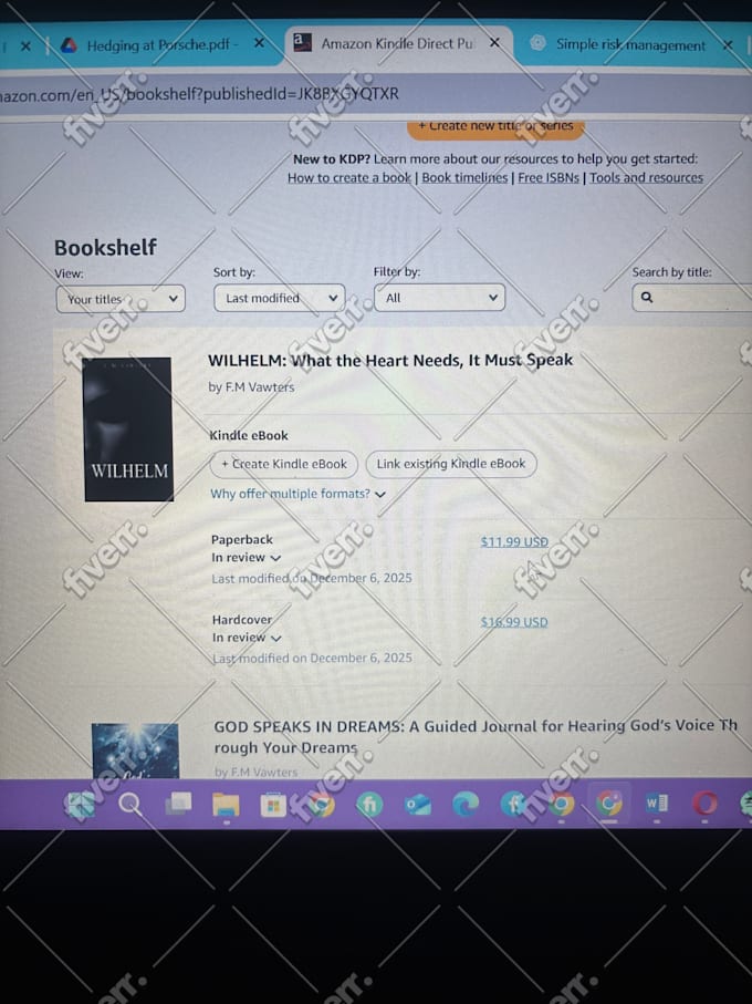 upload and design books and journals for amazon KDP