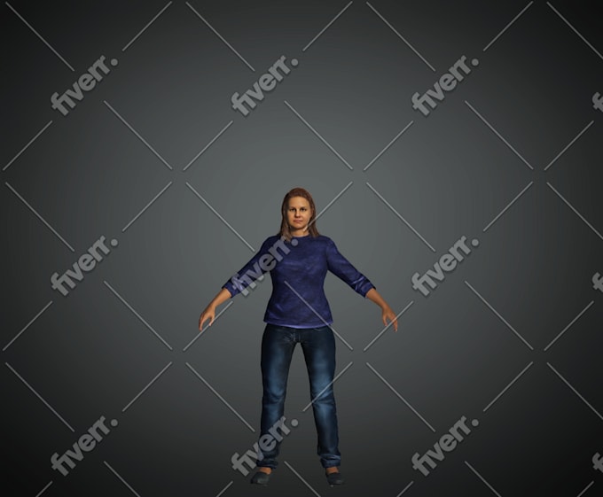 create  3d human realistic model from photo characters