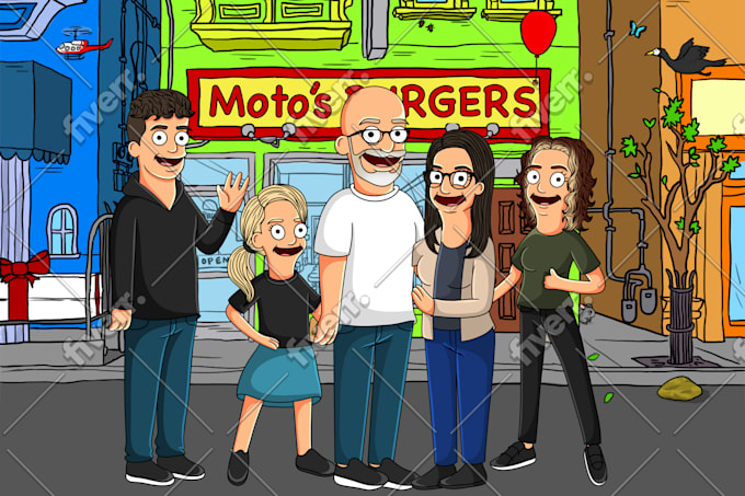 draw your portrait in bobs burger style