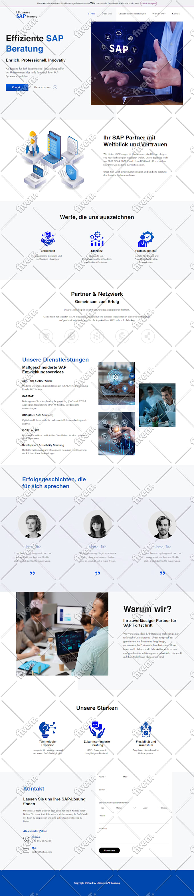 design a modern wix studio and wix website