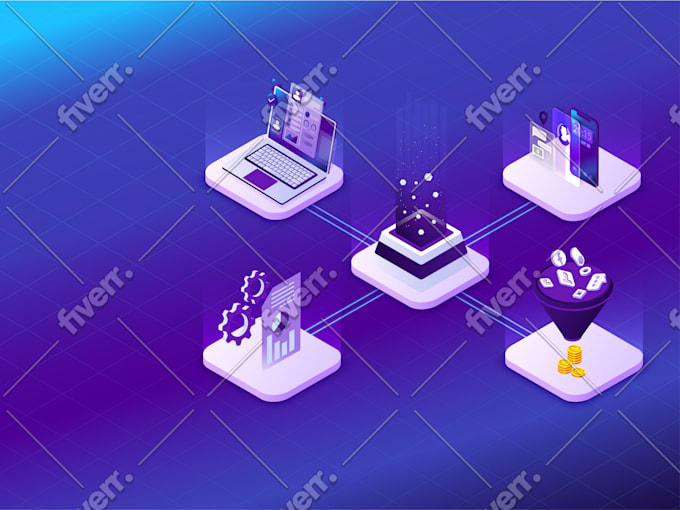 create flat and isometric infographic illustration