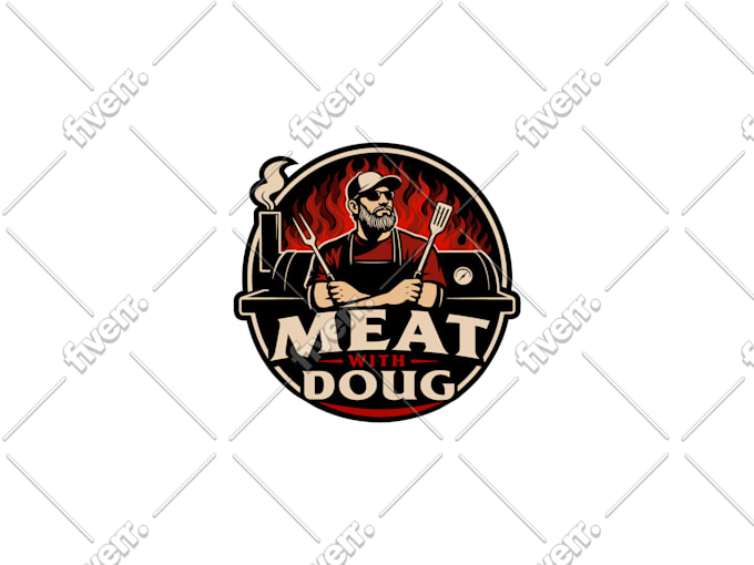 design modern barbecue master logo