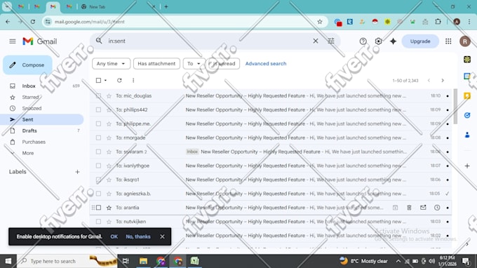 manually send emails one by one