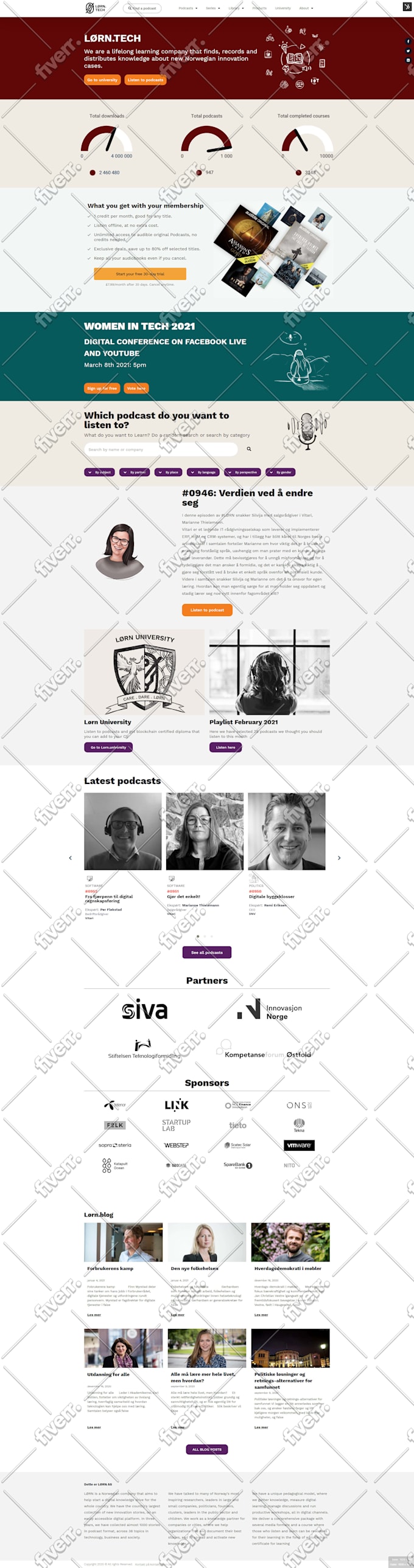 design and create one page