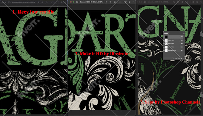 do high end simulation process screen print color separation