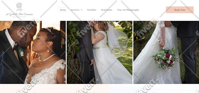 create a photography website design for photographers