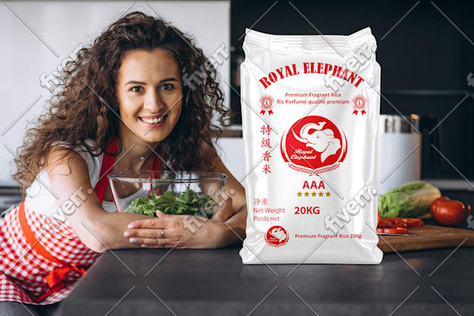 do organic rice label and packaging