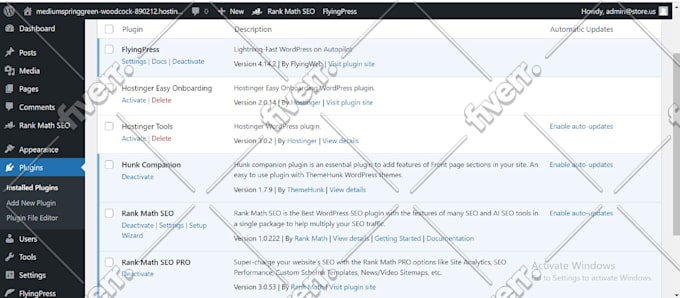 install elementor pro, astra pro, wp rocket