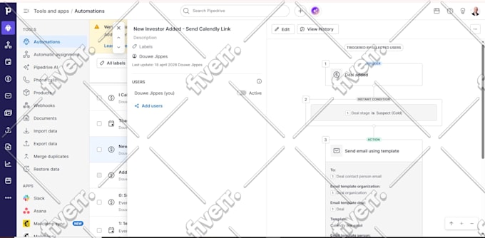 setup ur pipedrive CRM, automations, sales pipeline and integrations