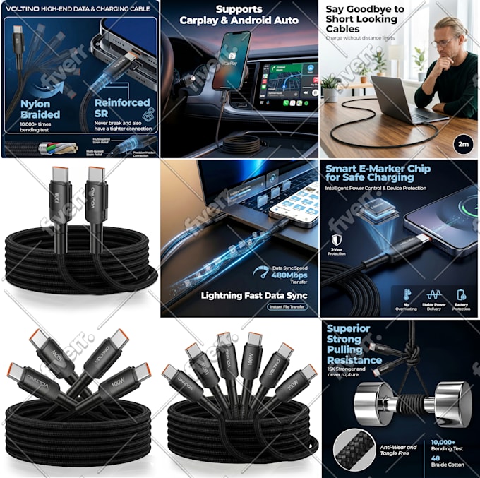 design high converting amazon a plus content, ebc and product listing images
