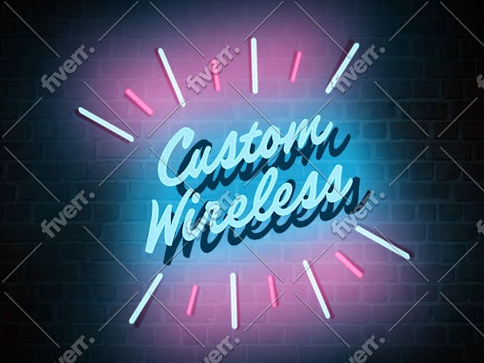 replicate your text or logo in neon style
