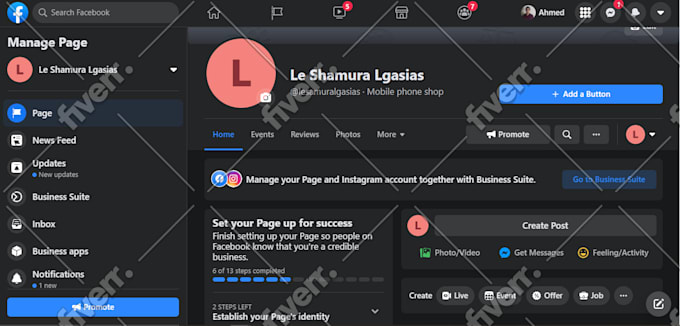 create social media profiles