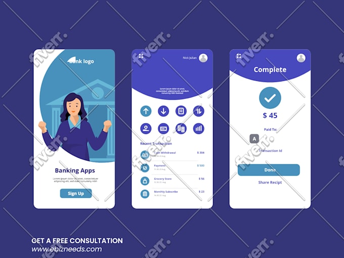 mobile app ui ux design, website ui design, dashboard, ui ux design in figma