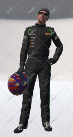 design a custom iracing helmet and driver suit