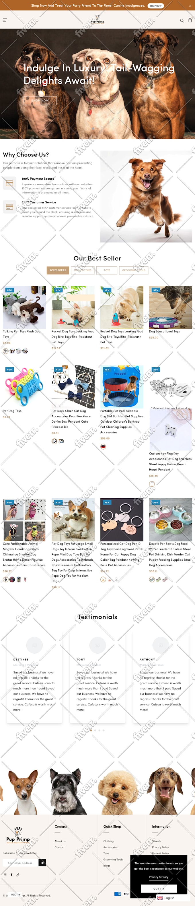 design, redesign, and setup wordpress, shopify, and wix website