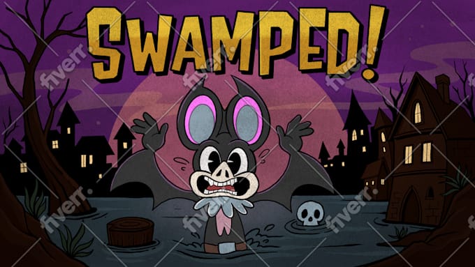 draw classic toon character inspired by early animation