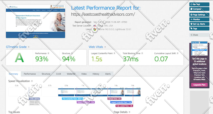 do wordpress speed optimization, speed up divi theme website on gtmetrix