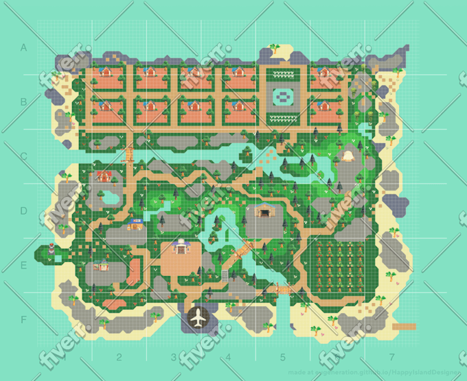 design your animal  crossing island map