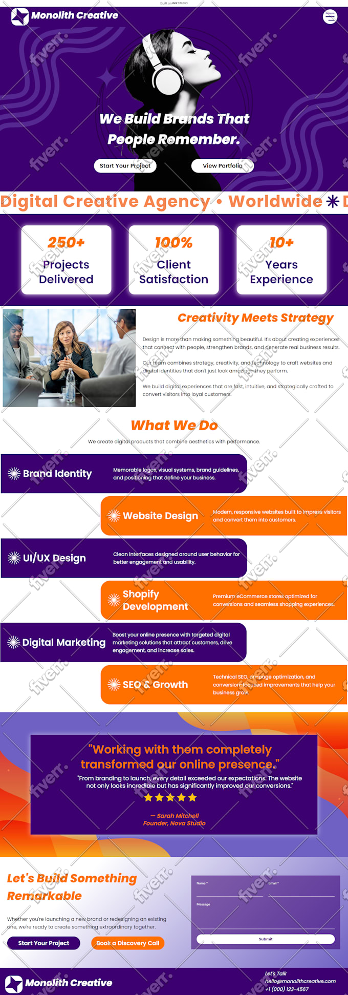 build wix website design, wix redesign, wix website development, wix studio