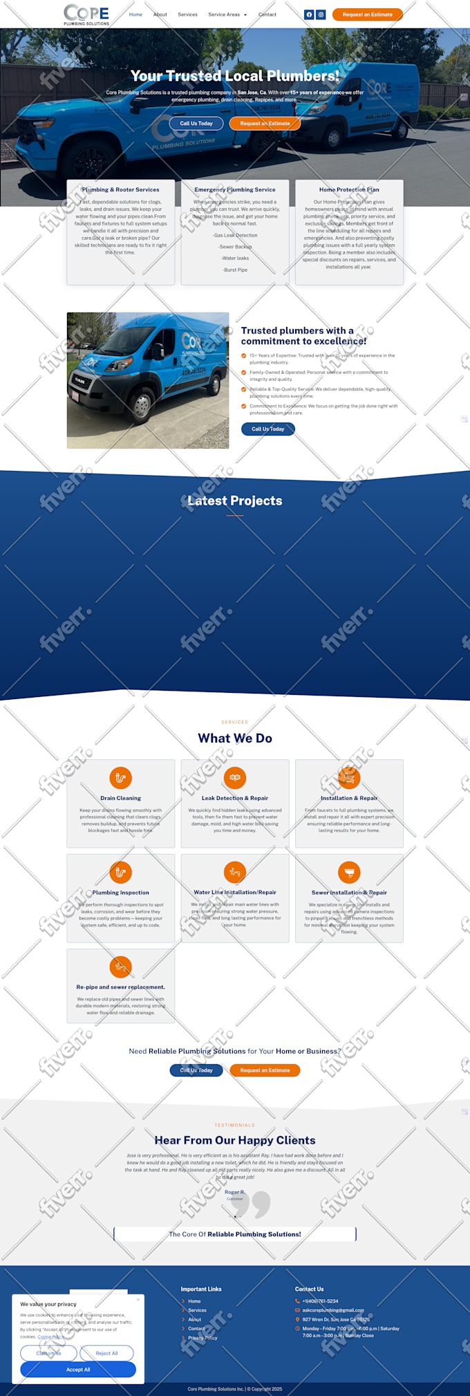 create a house cleaning service website or cleaning website