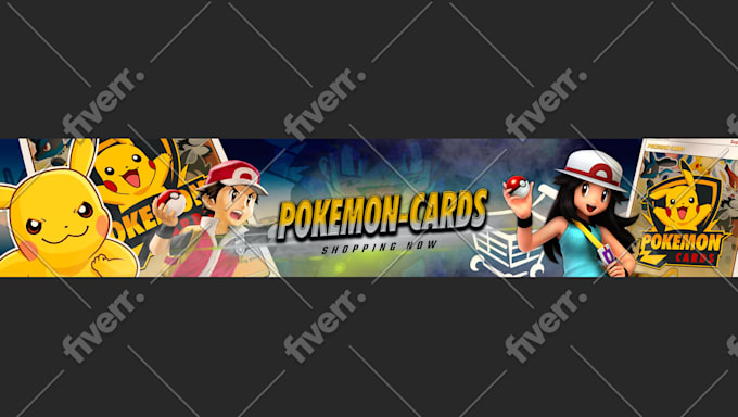 Create a pokemon banner, gaming, twitch, mascot banner by Tawfikatasnim |  Fiverr
