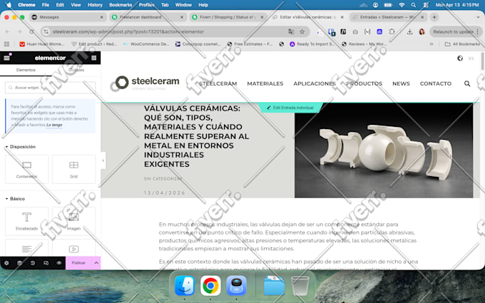 upload content to your wordpress website, blog posts, pages and products