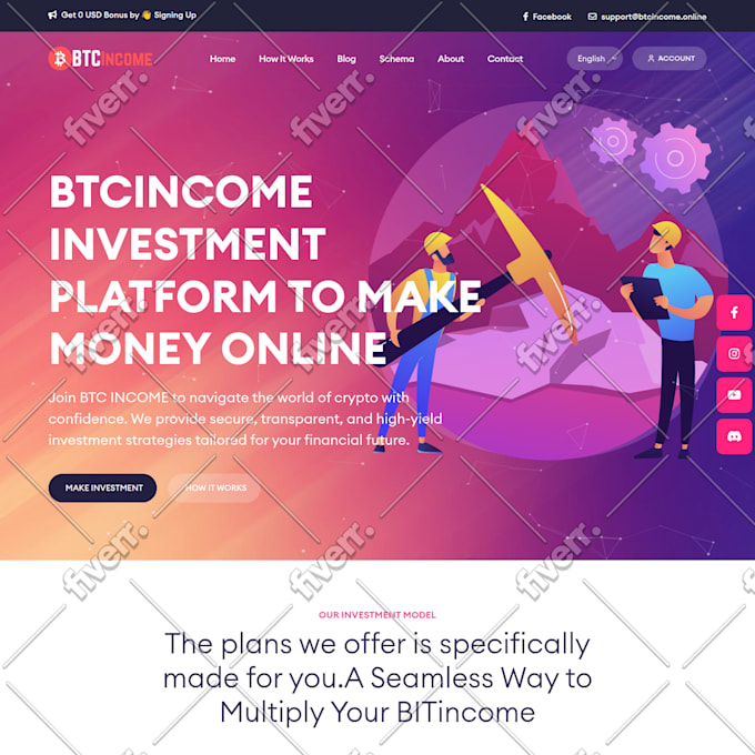develop investment website within 24 hours
