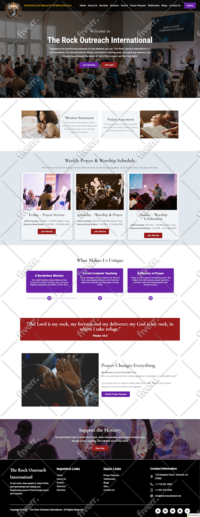 build or redesign a beautiful church website ministry website