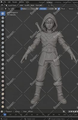 do stylized 3d character model realistic game character in unity unreal engine