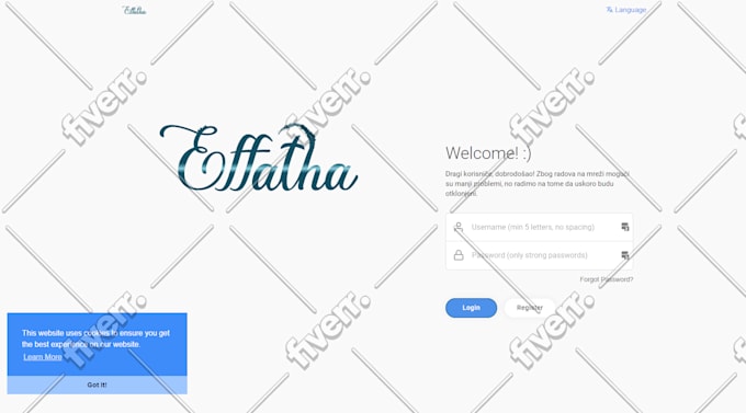 develop a react js website designed with HTML, tailwind CSS, bootstrap