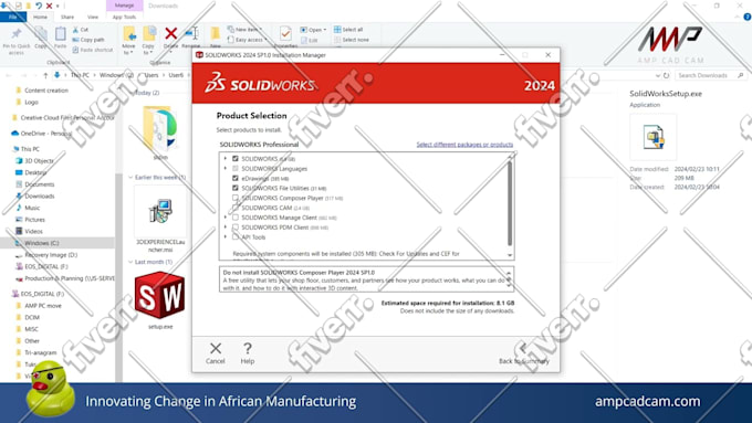 install solidworks, autocad, any software in pc