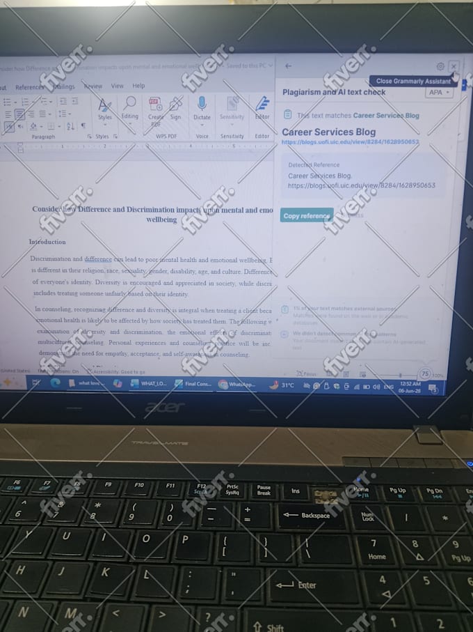 paraphrase, rewrite, proofread and line edit ai content