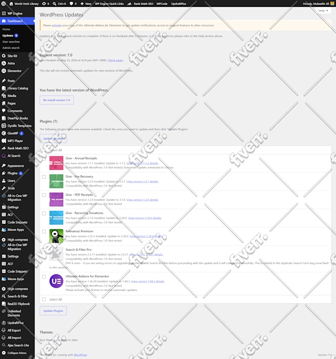 do wordpress maintenance, website update, wordpress support