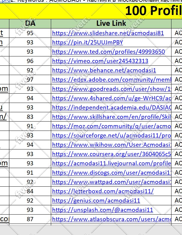create 300 high da social profile backlinks for SEO link buidling service