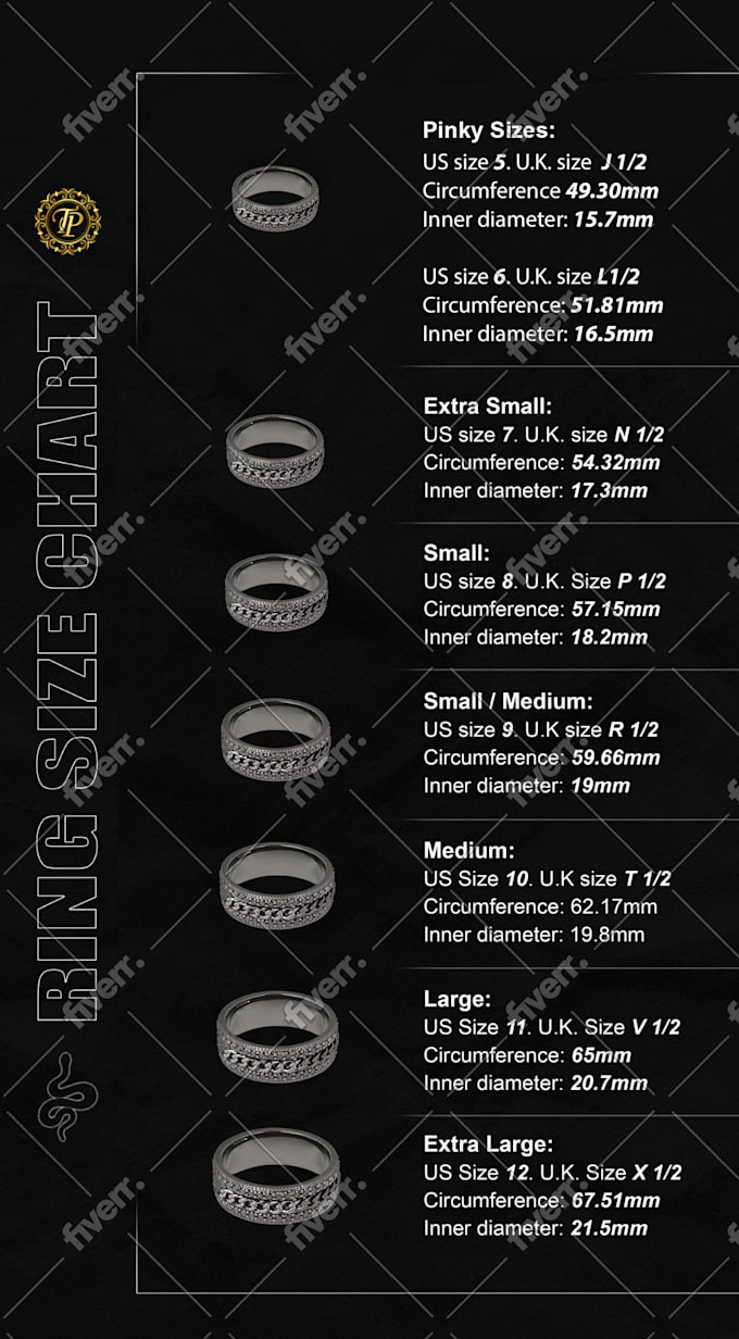 create a branded size chart or size guide