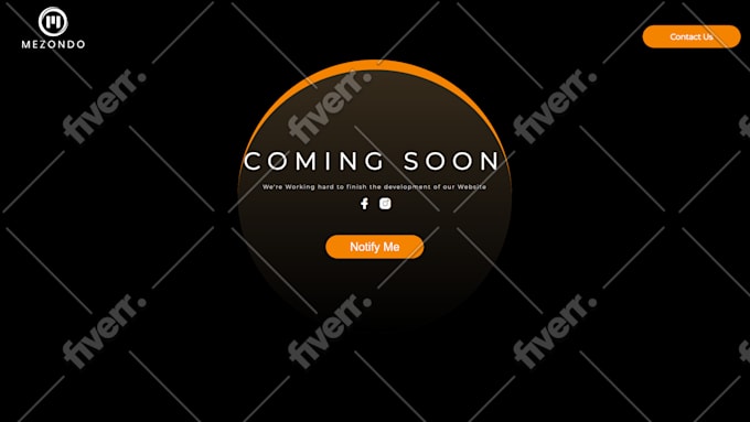 design clean HTML coming soon page