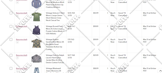 draft preowned products ebay listing, ebay lister, ebay SEO